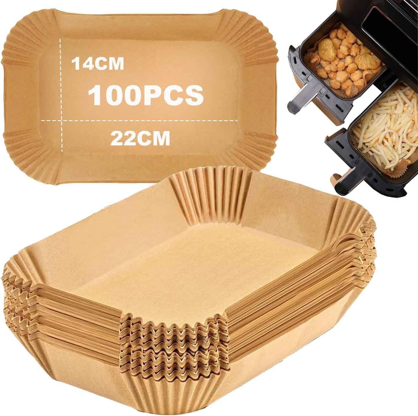Agger Backpapier 100 Stück Airfryer Backpapier Dual Zone Air Fryer