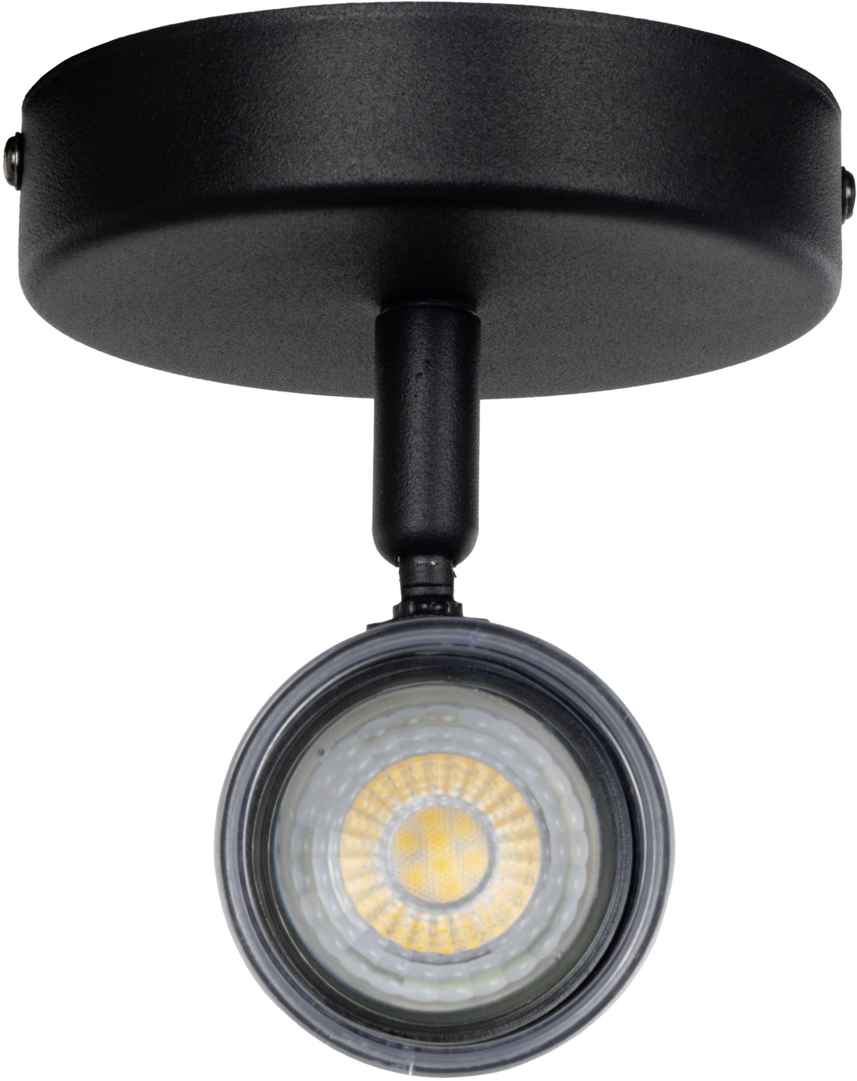 EGLO Deckenleuchte CONSUMA 1 Spotlampe - Stahl - GU10 - 1X5W - IP44, ohne Leuchtmittel, Wandleuchte, Wandspot, schwenkbar, Strahler, L11 x H11,5 x AL13 cm