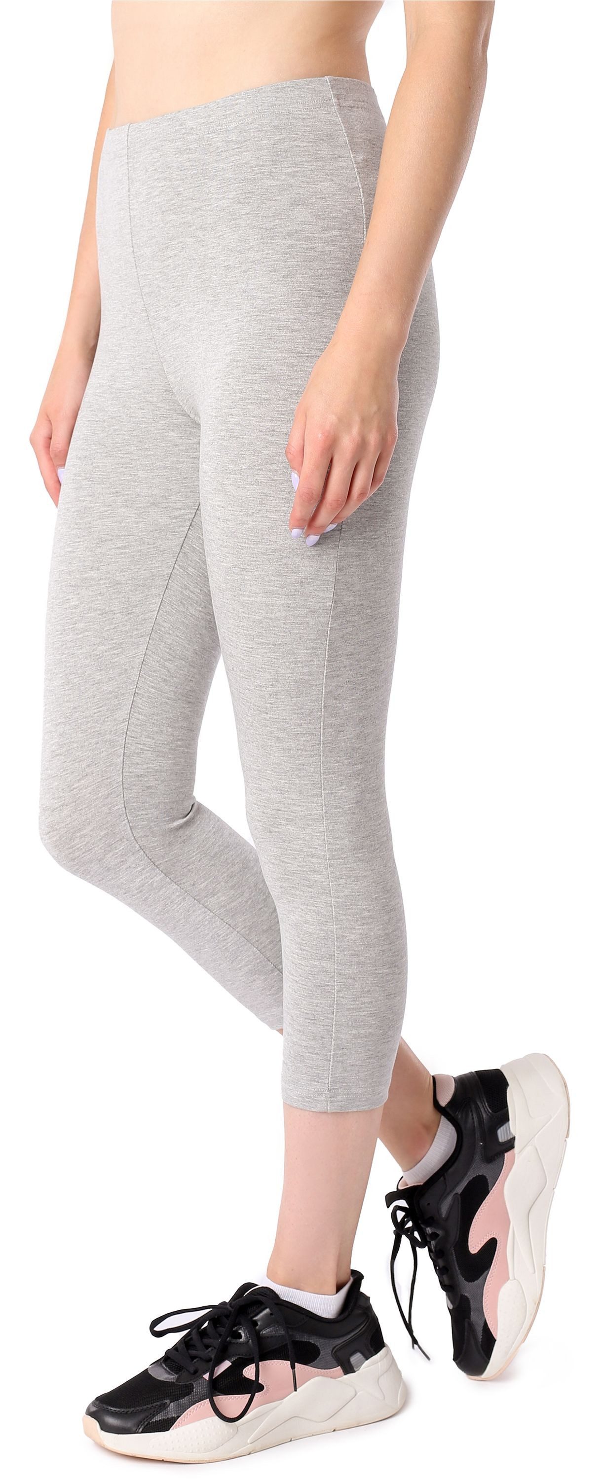 Leggings Damen 3/4 Viskose Leggings MS10-413