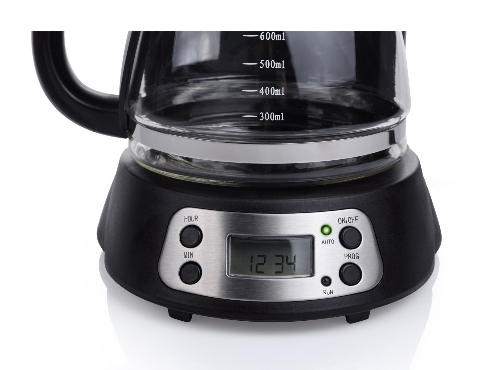 Kaffeekanne, Glaskanne Filterkaffeemaschine, 8 & Setpoint & 0.75l Milchkännchen mit Zeitschaltuhr Permanentfilter, Permanentfilter Tassen