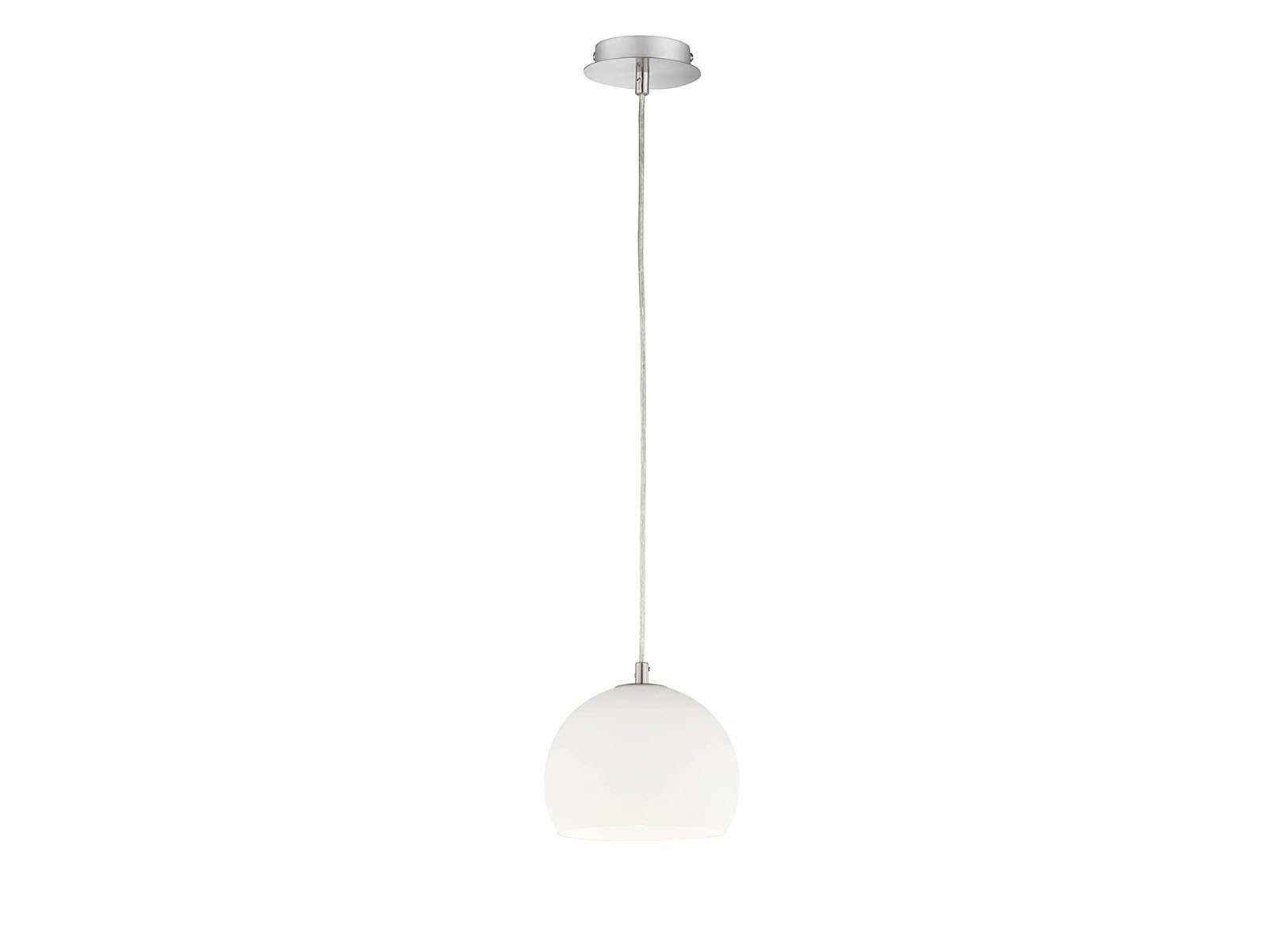 über-n Dimmfunktion, Lampen-schirm Weiß mit hängend, meineWunschleuchte Glas-kugel 20cm LED Esstisch für LED Warmweiß, Pendelleuchte, Ø wechselbar,