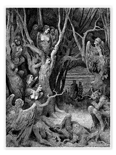 Posterlounge Poster Gustave Doré, Göttliche Komödie, Inferno 2, Malerei