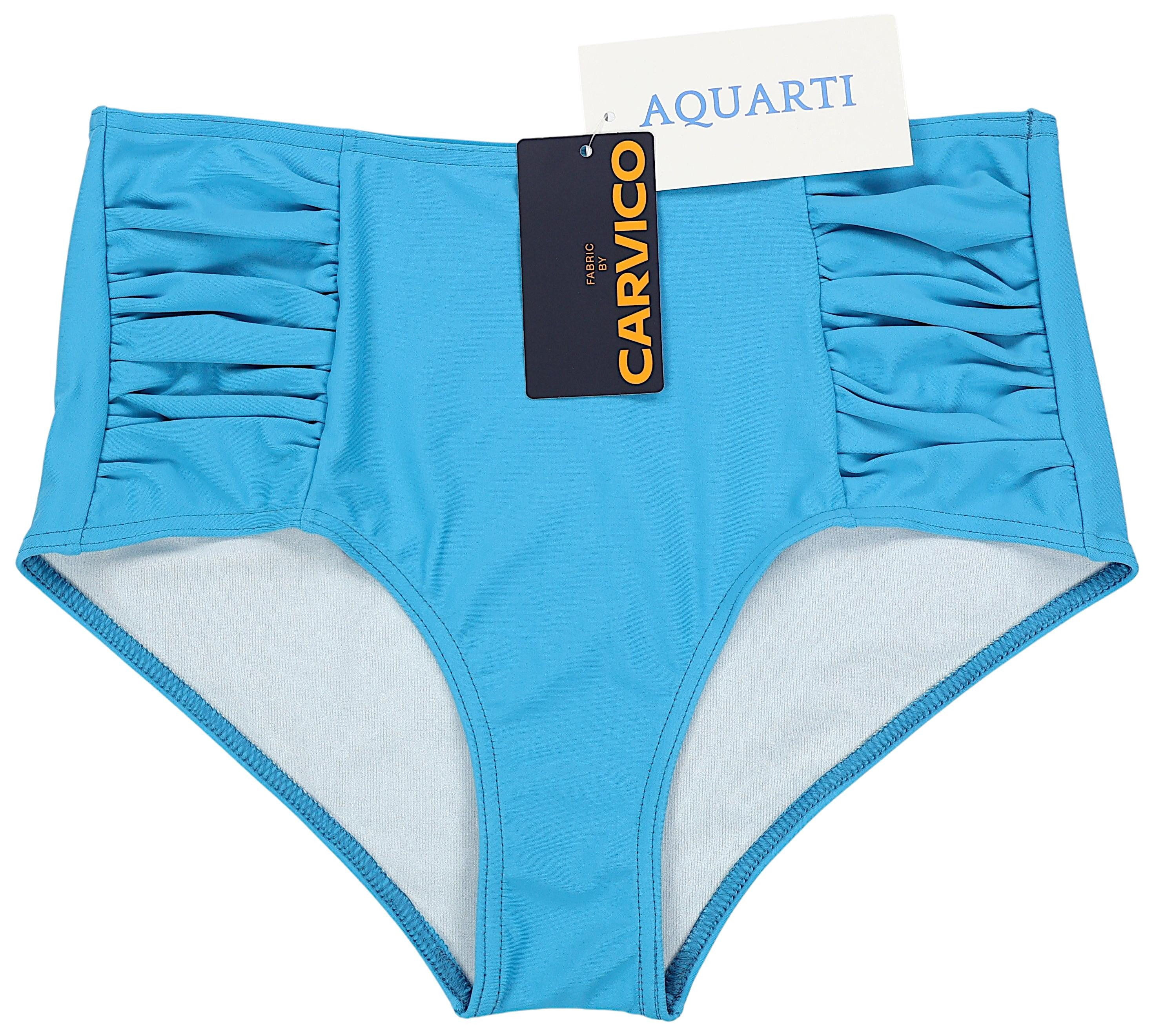 Aquarti Bikini-Hose Aquarti Damen Bikinihose mit Hoher Taille und Raffung – Bild 4 von 5