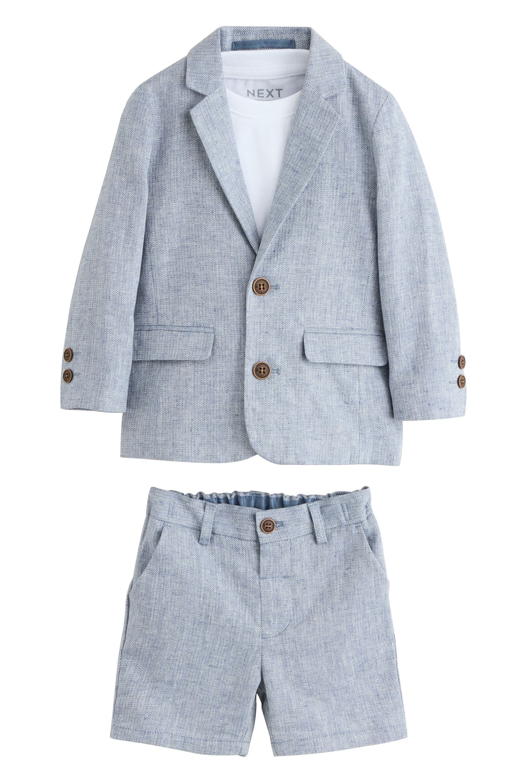 Next Kinderanzug Sakko, T-Shirt & Shorts im Set (3-tlg)