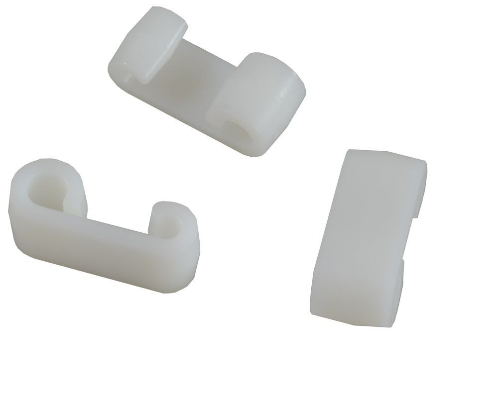 Miederhoff Anhänger Expanderseil - 50Stk - Doppelhaken - Planenhaken - weiß