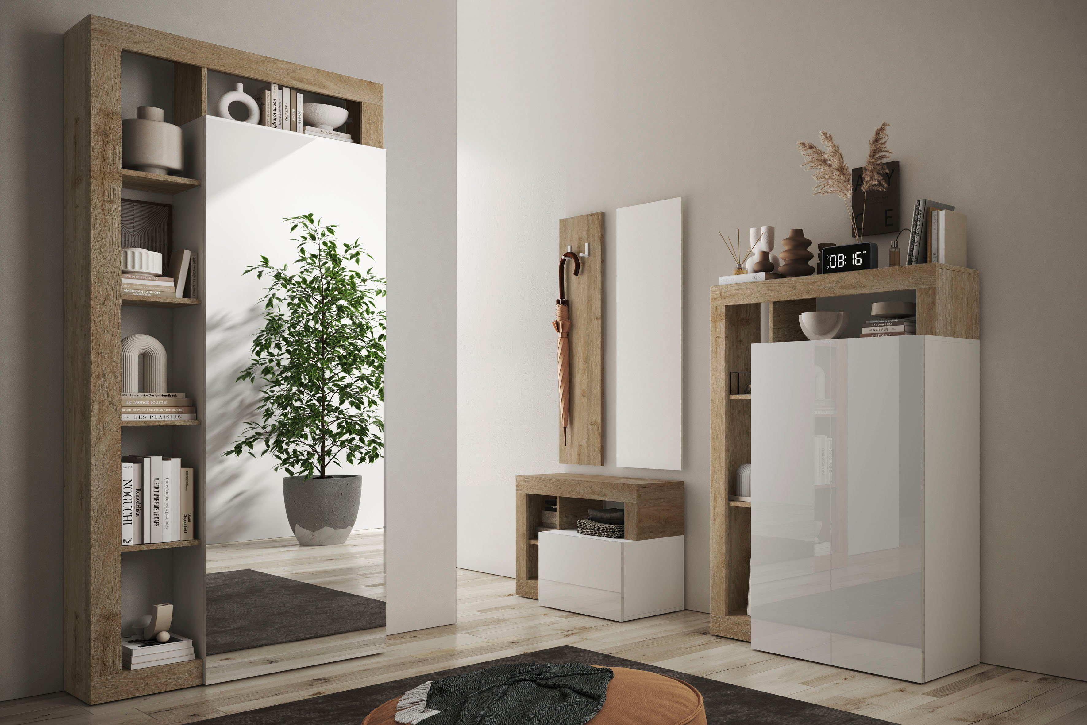 Home affaire Garderobenschrank Hamburg, Breite 91 cm mit 1 Klappe