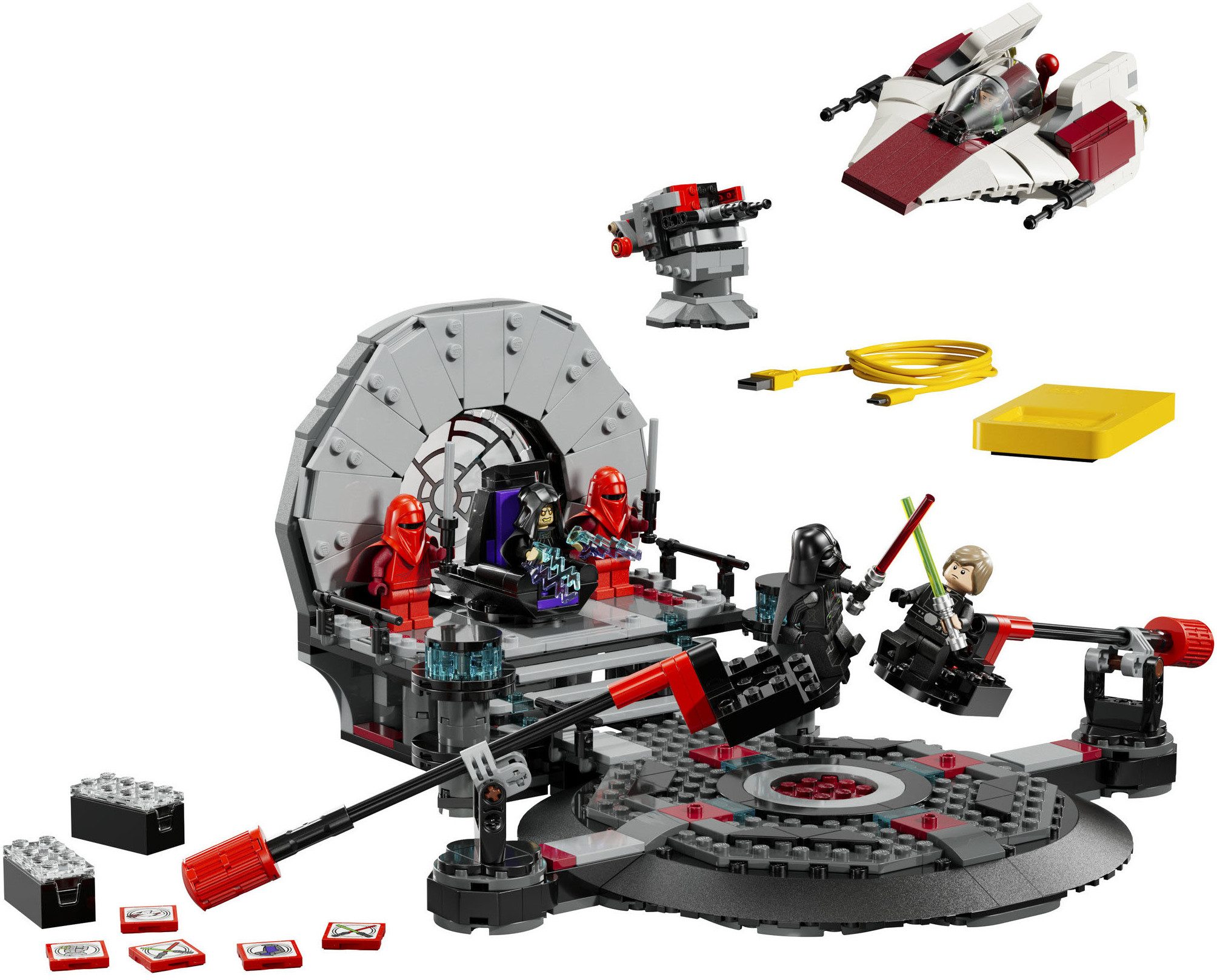 LEGO® SMART Play: A-Wing und das Duell im Thronsaal (75427), LEGO Star Wars™ Konstruktionsspielsteine, (962 St), inklusive SMART Brick; mit Licht- und Soundeffekten