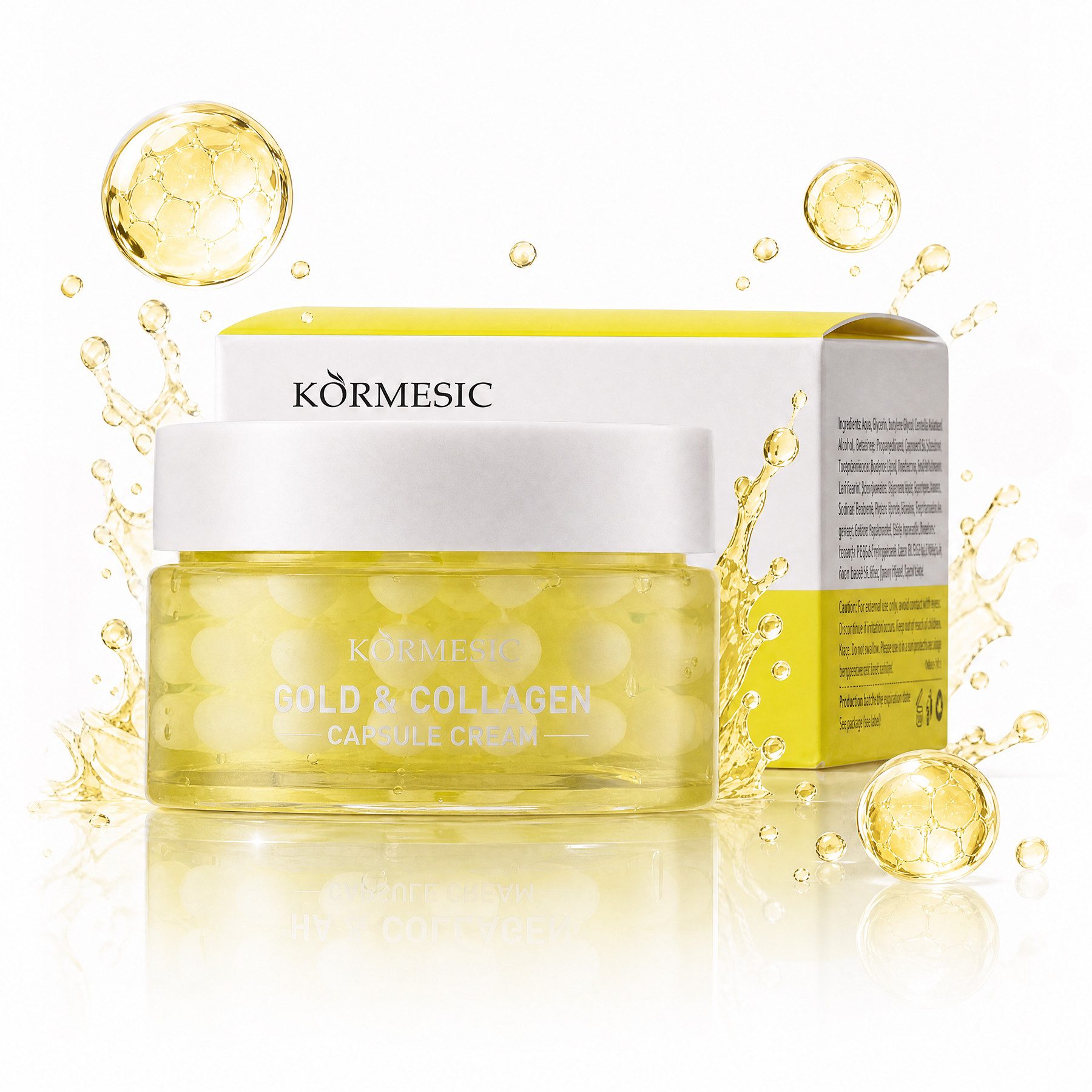 KORMESIC Tagescreme Gesichtscreme Kollagen Gold Kapselcreme Glow Strahlende Haut, 1-tlg., Hautpflege, Tagescreme, Nachtpflege, Tagespflege