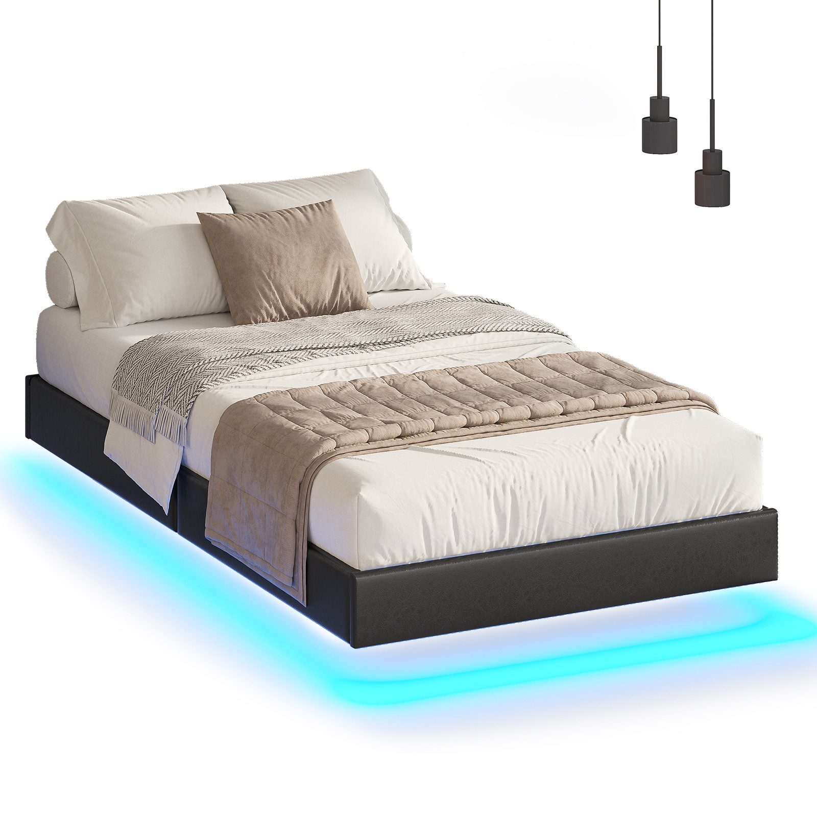 MSMASK Bettgestell mit LED Beleuchtung Lattenrost günstig online kaufen