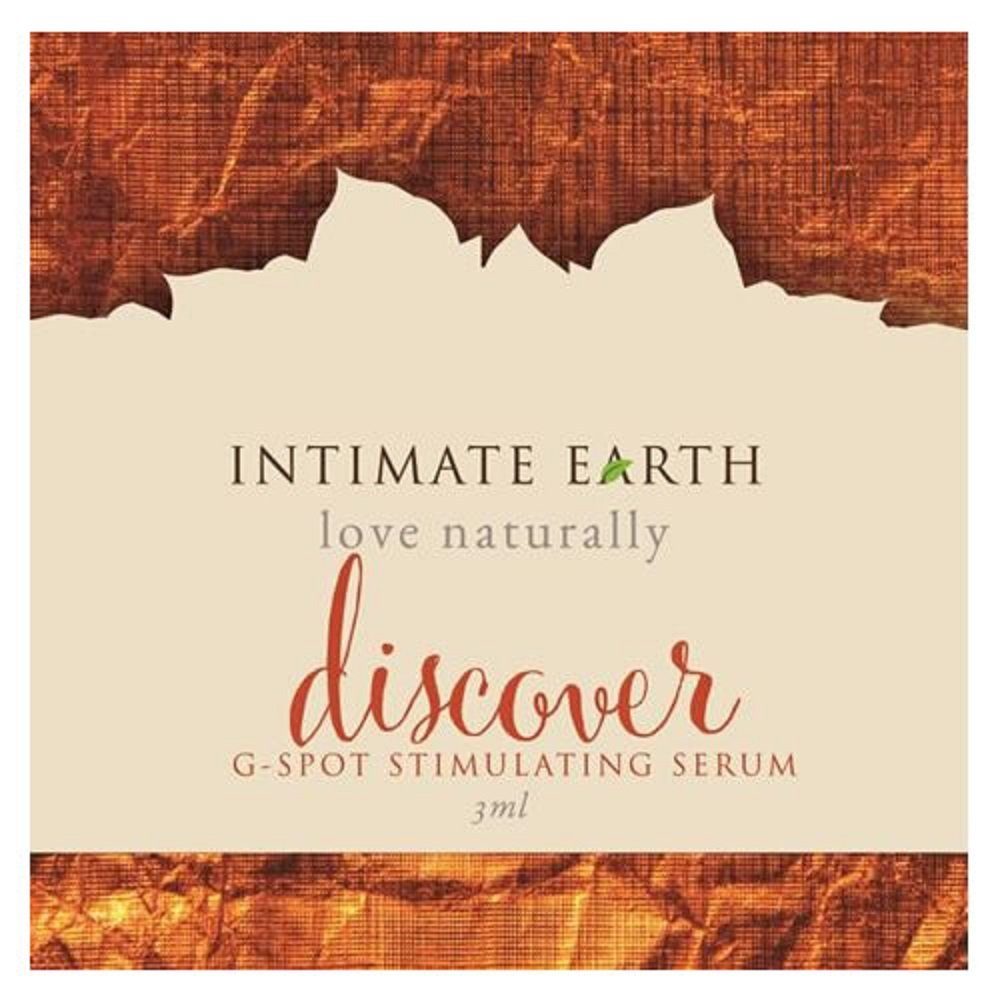 Intimate Earth Stimulationsgel Discover (mit Pfefferminzöl und L-Arginin), Sachet mit 3ml, 1-tlg., veganes und biologisches Stimulationsgel - für den G-Punkt