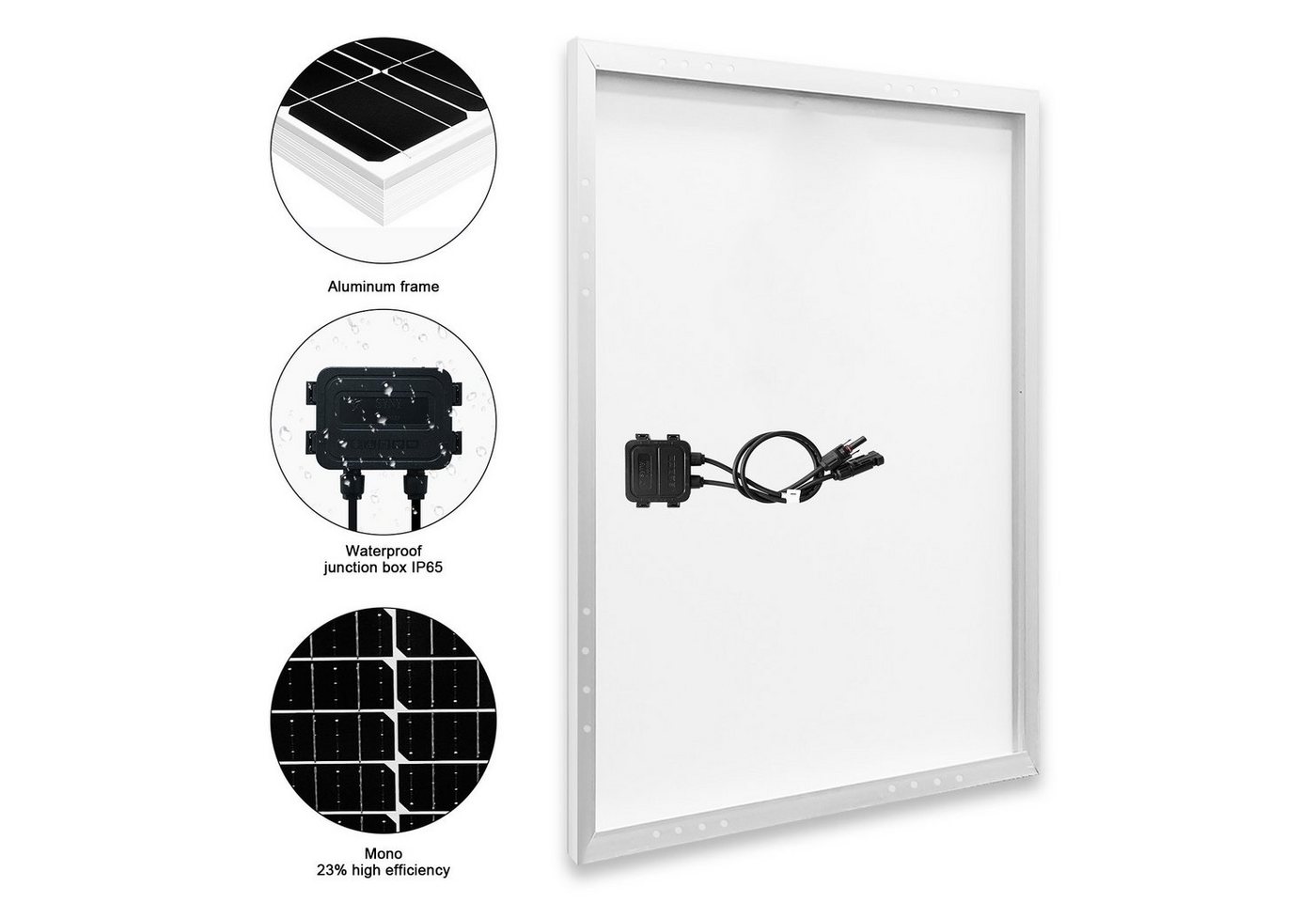 Thumbnail - GLIESE Solarmodul 2 Stücke 100W 12V Solarpanel, 100,00 W, Monokristallin, (Set, 2-St., Solarmodul), Erweiterbar durch Se...