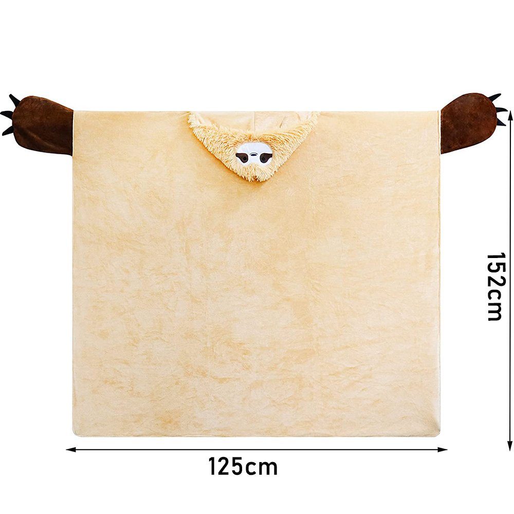 Wohndecke Faultier Decke, Weich und bequem Tragbare Decke, Sofadeck, Kusche günstig online kaufen