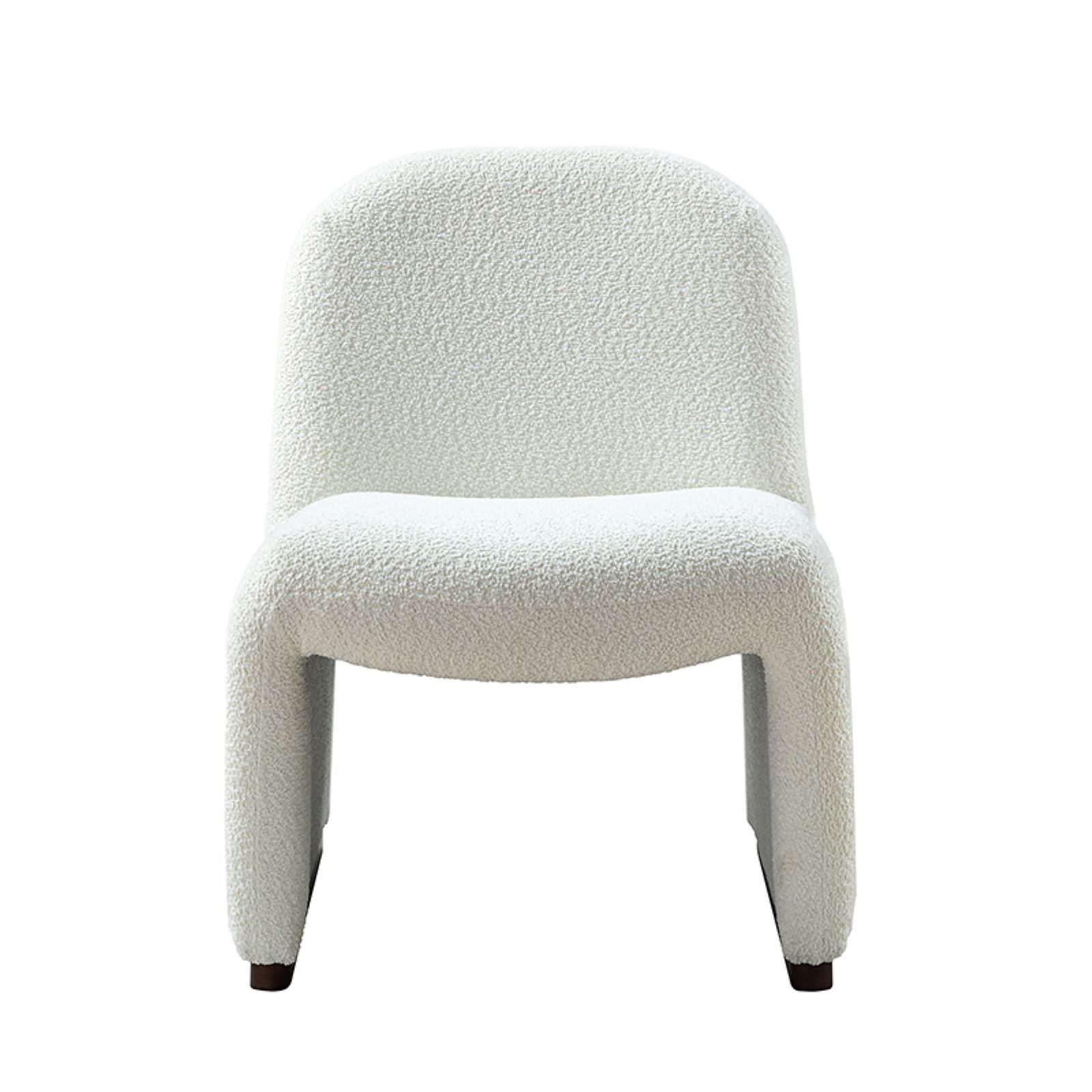 HULALA HOME Polsterstuhl moderner Loungesessel ergonomischer Polstersessel ohne Armlehnen, Gebogener Sitz, Mid-Century-Stil