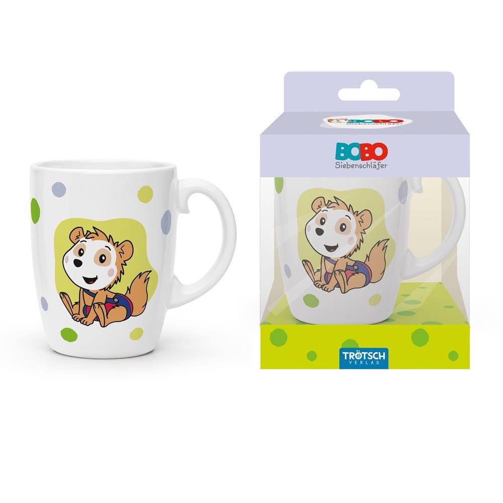 Trötsch Verlag Tasse Bobo Siebenschläfer - Kindertasse Punkte grün (6er-VE)