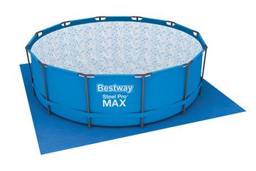 Bestway Bodenschutzplane Flowclear™ PE-Bodenplane 396 x 396 cm, blau, quadratisch (Packung)