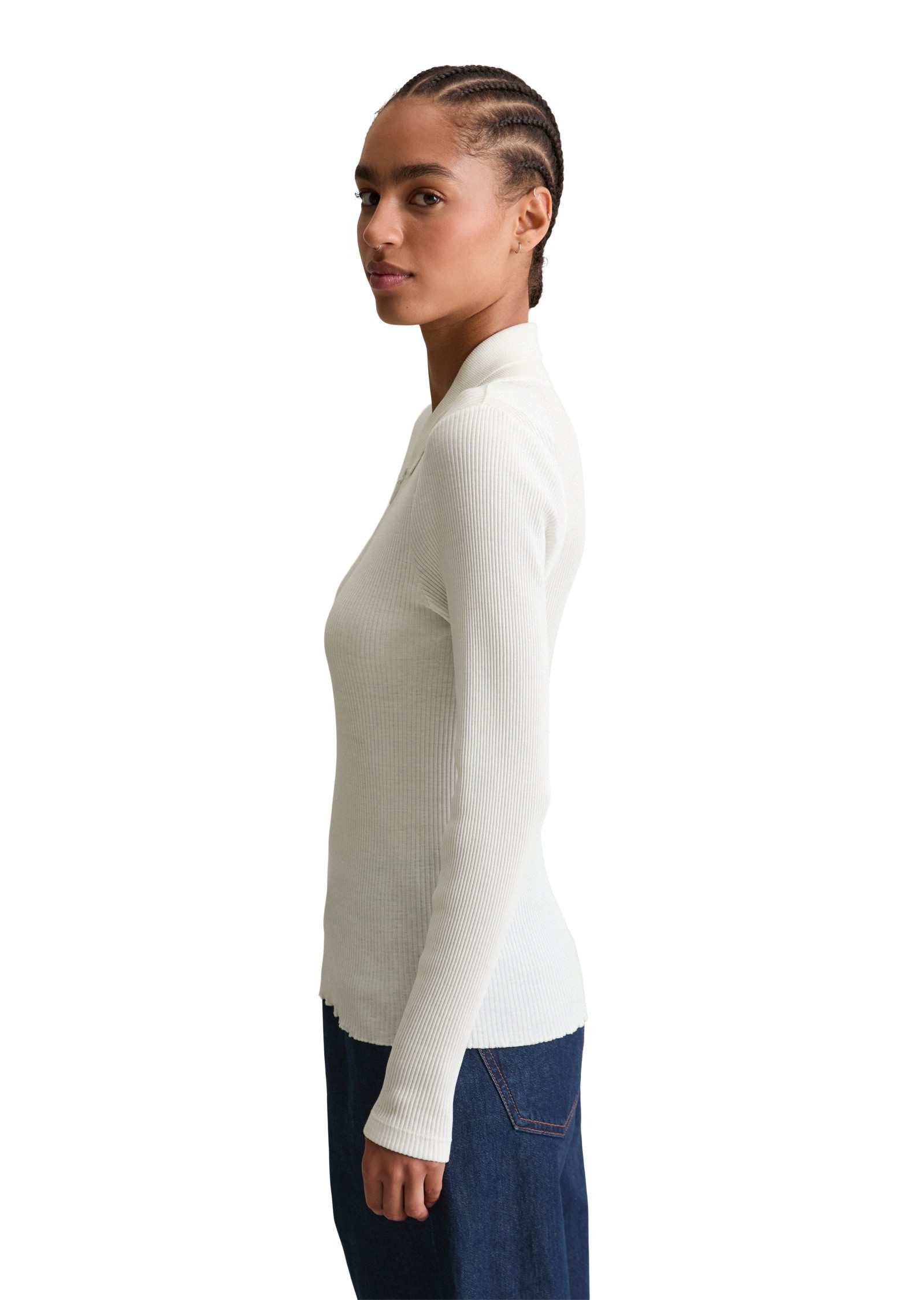 Marc O'Polo DENIM Langarm-Poloshirt aus Organic günstig online kaufen