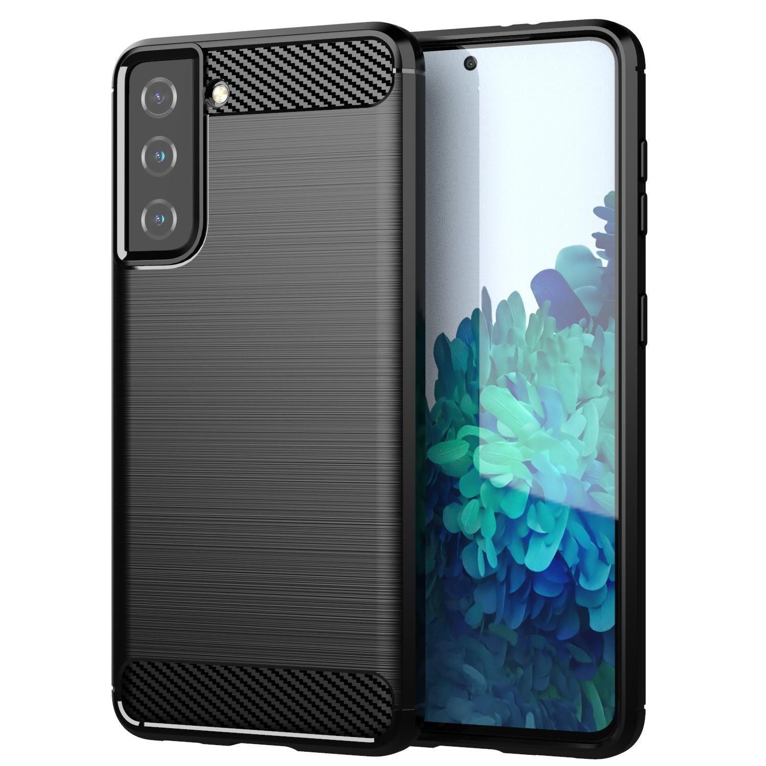 Cadorabo Handyhülle für Samsung Galaxy S21 FE Hülle Samsung Galaxy S21 FE, Flexible Ultra Slim TPU Silikon Handy Schutzhülle Back Cover Bumper