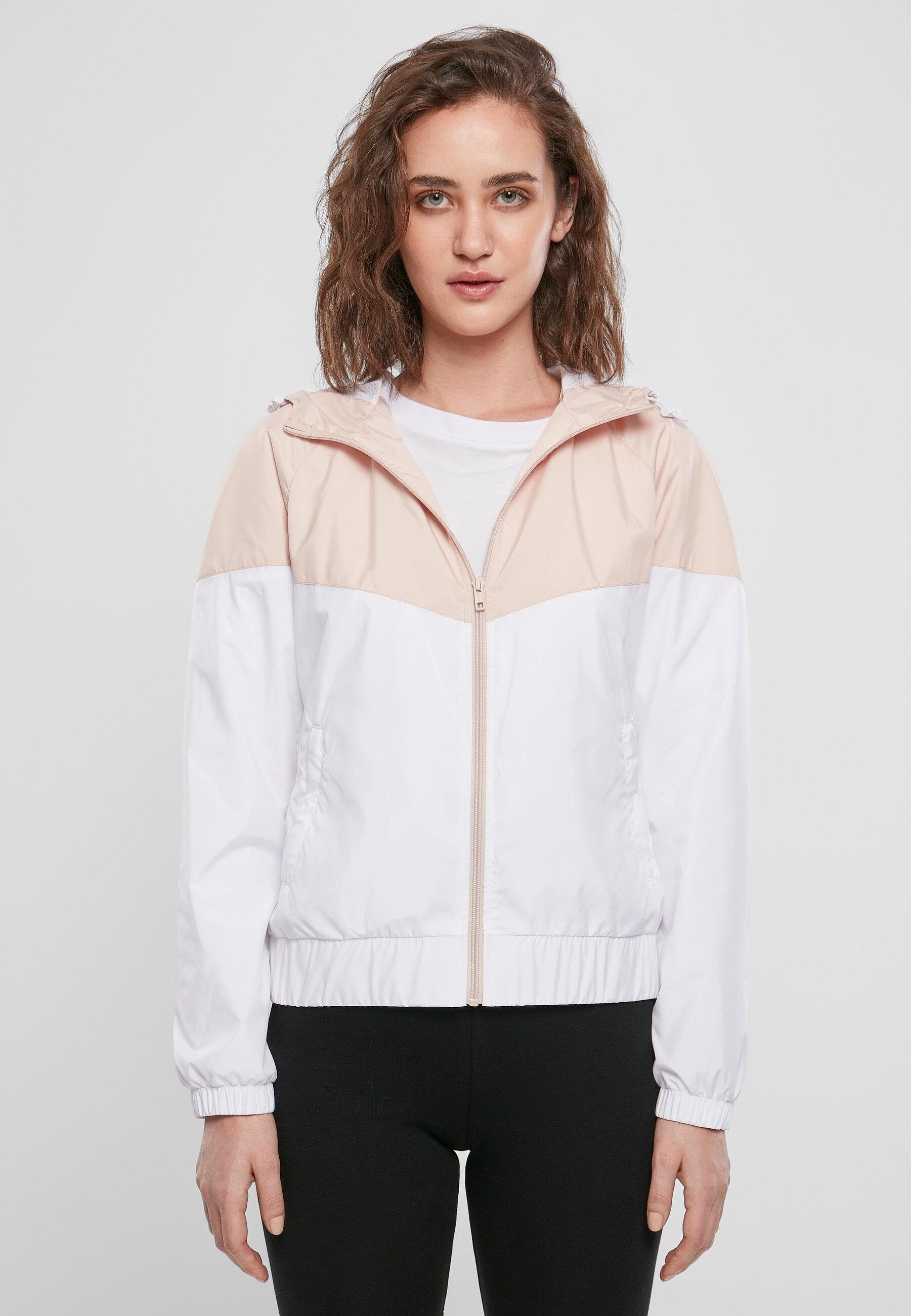 URBAN CLASSICS Damen Arrow Ladies lightpink/white Sommerjacke Windbreaker (1-St)