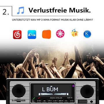 Hikity 1DIN Integrierte Stereo Fernbedienung Digital Bluetooth MP3 Autoradio (FM Radio, AUX-Audio Unterstützung von Fernbedienungen)