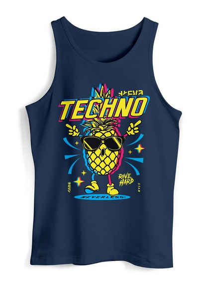 Neverless Tanktop Herren Tank-Top Techno Tanzen Lustig Ananas Rave Party Printshirt Fash mit Print