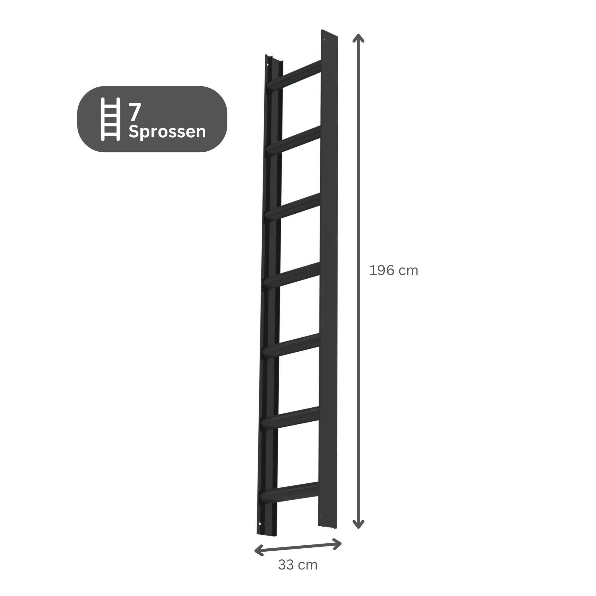 PROREGAL® Trittleiter Dachleiter Alu