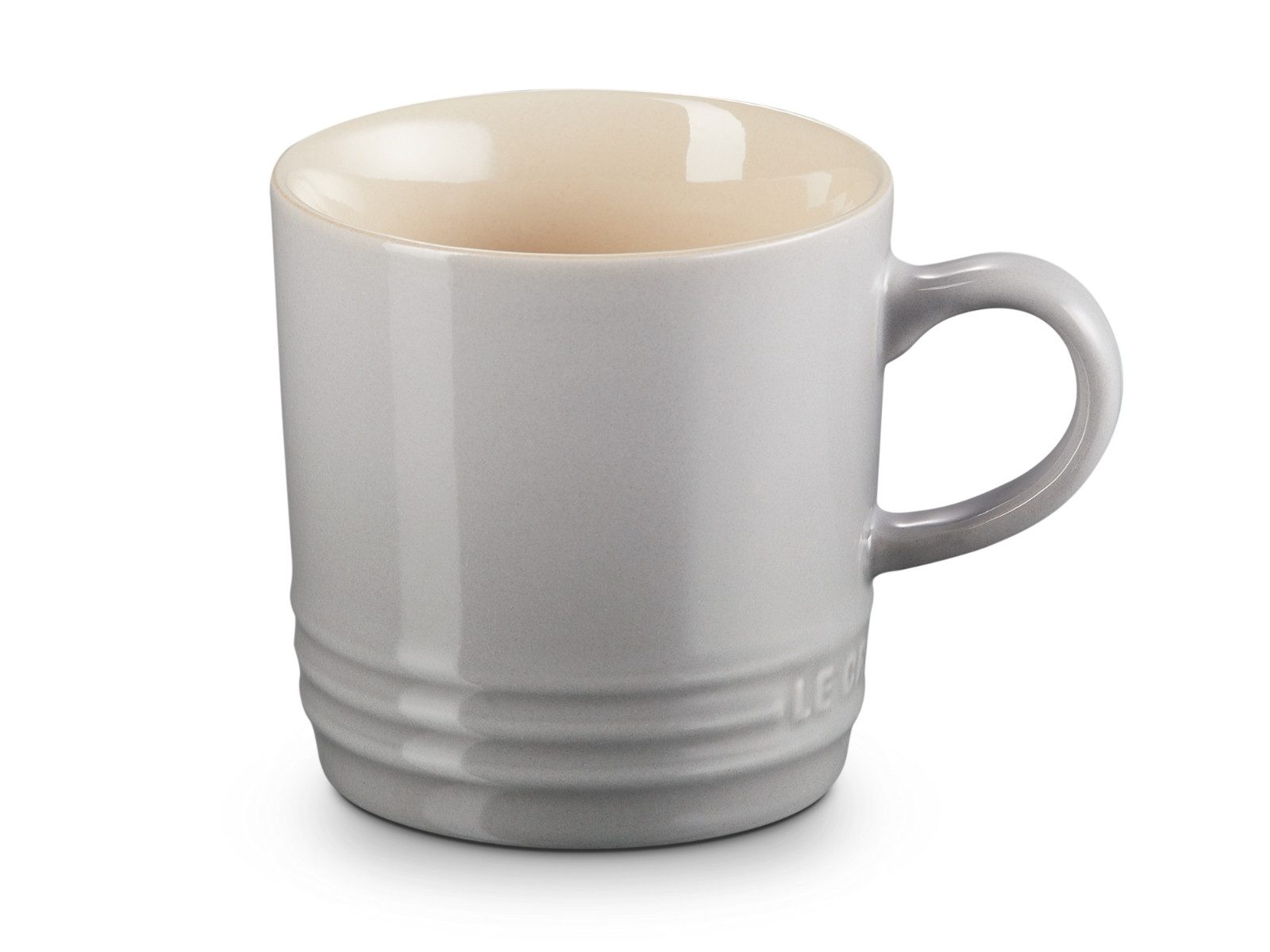 LE CREUSET Becher Becher mit Henkel perlgrau 0,2l, Steinzeug