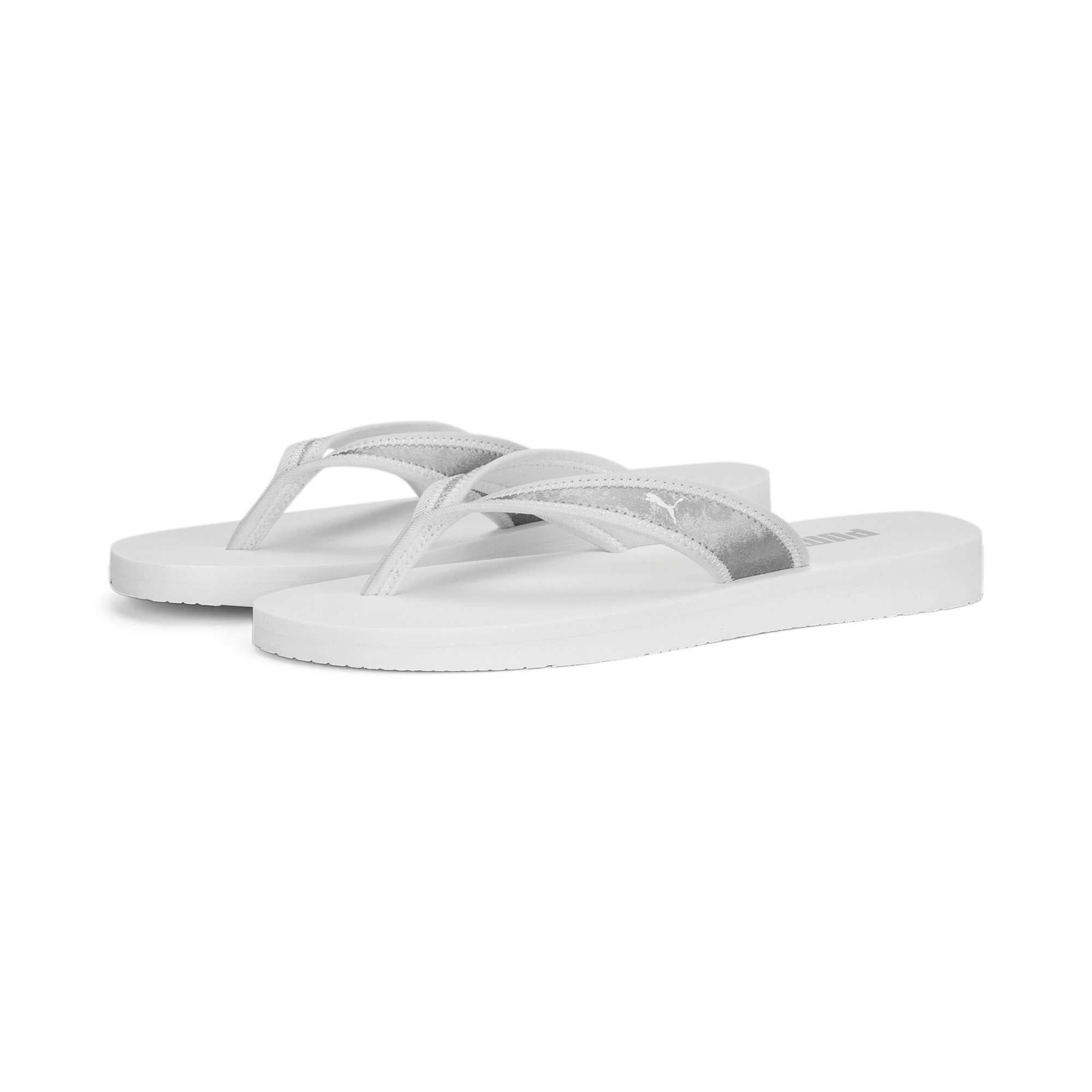 PUMA Sandy Flip Space Metallics 002 MATTE SILVER-PUMA WHITE-PU Slipper