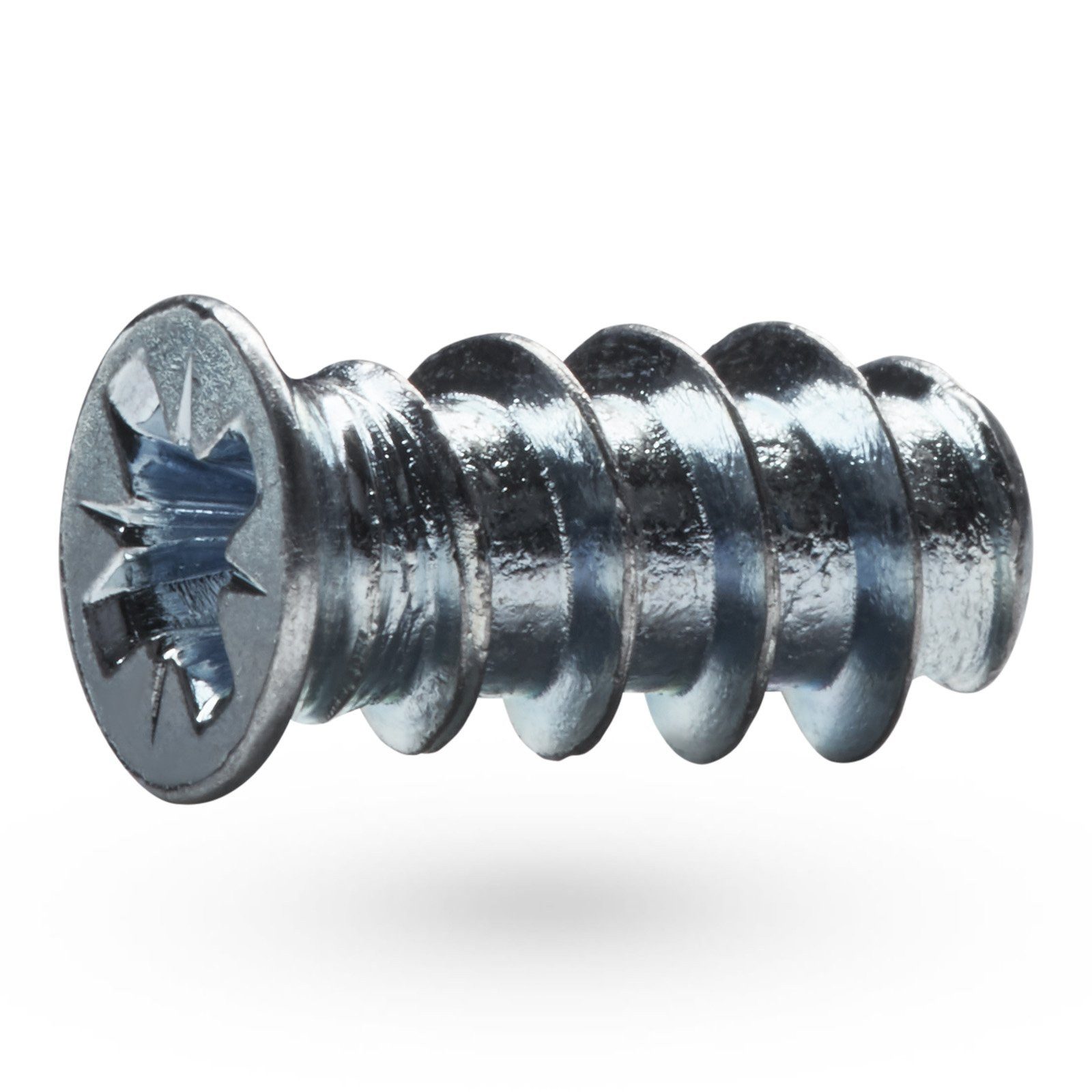 SO-TECH® Schrauben-Set Euroschrauben Vario Spezialschraube Vollgewinde Bohrung 5 mm, (100 St), 6,3 x 13 mm (Kopfdurchmesser: 7,7 mm), mit Senkkopf