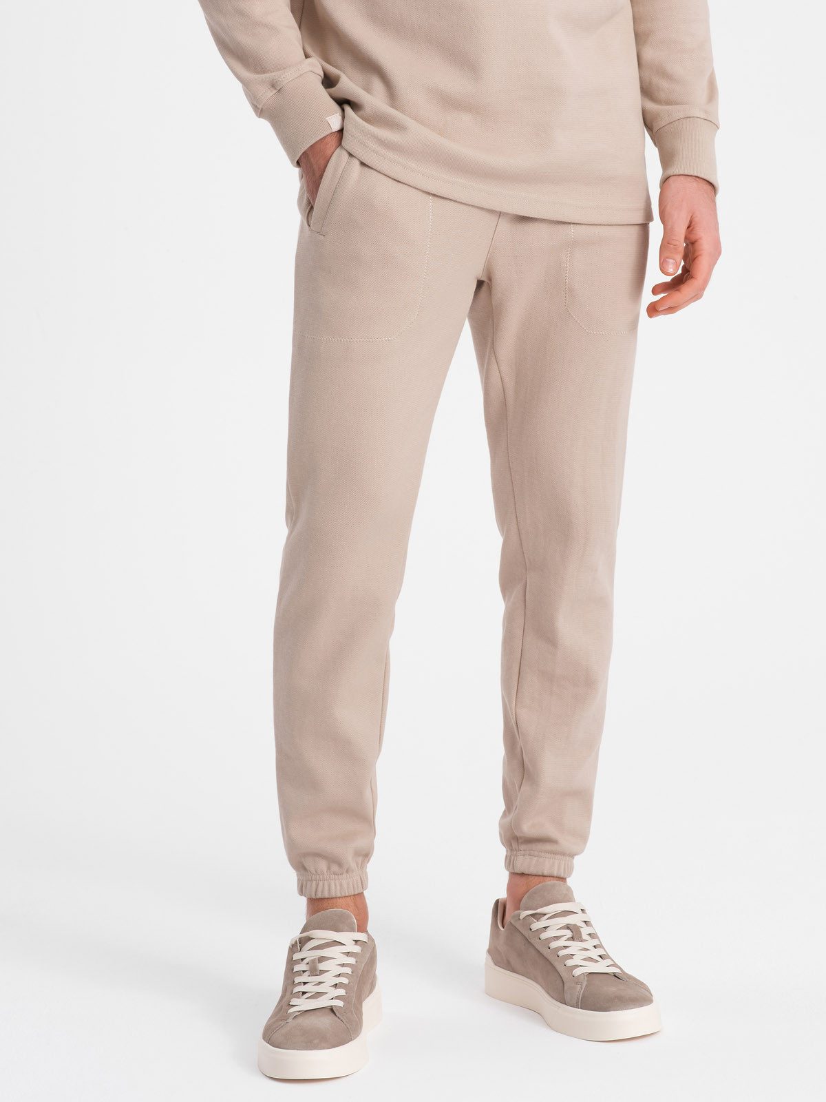 OMBRE Jogginganzug Herren-Sweatshirt-Set mit Polokragen + Jogginghose (weatshirt-Set mit Polokragen + Jogginghose)