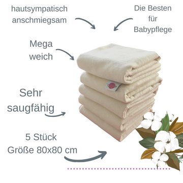 Babymajawelt Spucktuch Baby Molton Tücher 80x80 cm SUPER SOFT Stoffwindeln Pflege, (Set, 2-tlg., Moltonwindeln), Wickelunterlage, Faltwindeln, Babydecke, Sichtschutz, EU made