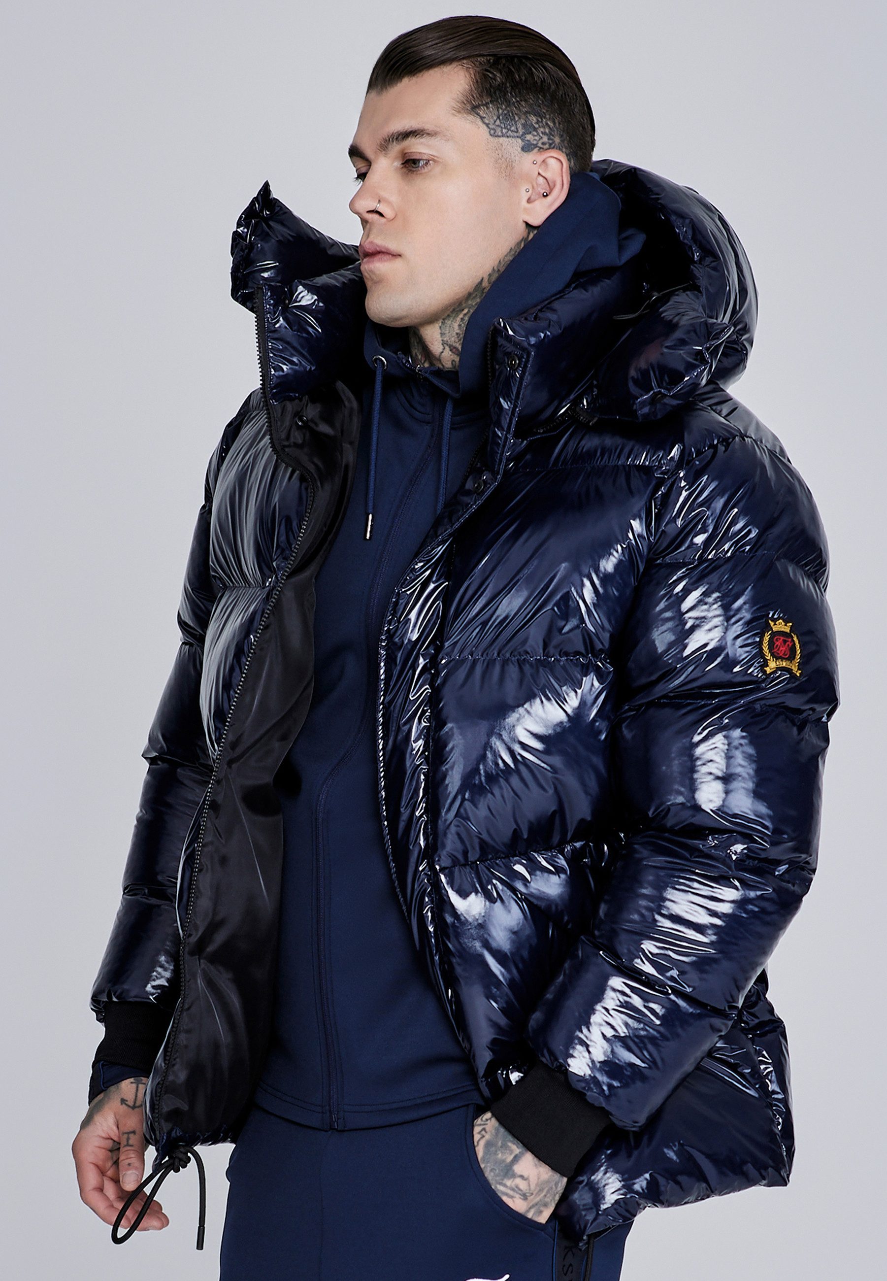 Siksilk Outdoorjacke SikSilk Herren Hochglanz Outdoorjacke günstig online kaufen