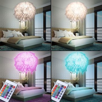 etc-shop LED Pendelleuchte, RGB LED Hänge Lampe Fernbedienung Pendel Leuchte dimmbar Wohn Raum-