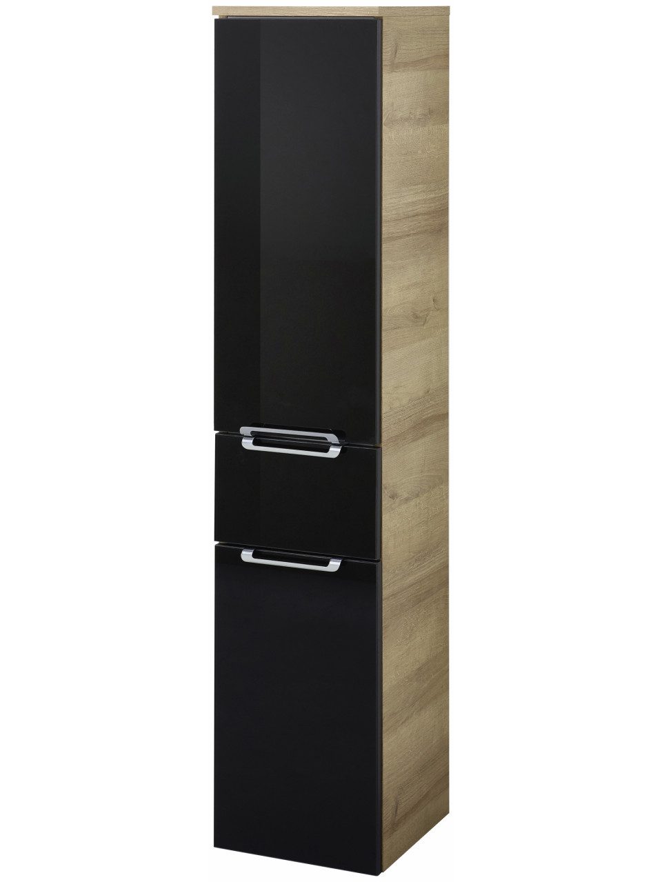 PELIPAL Hochschrank Pelipal Badschrank Münster Riviera Eiche schwarz