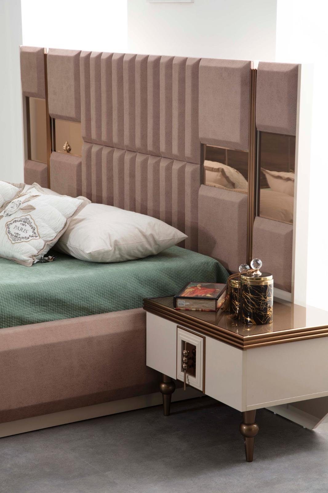 Möbel Neuartiges Bett Italienische JVmoebel Material Braun Bett Holz Luxus