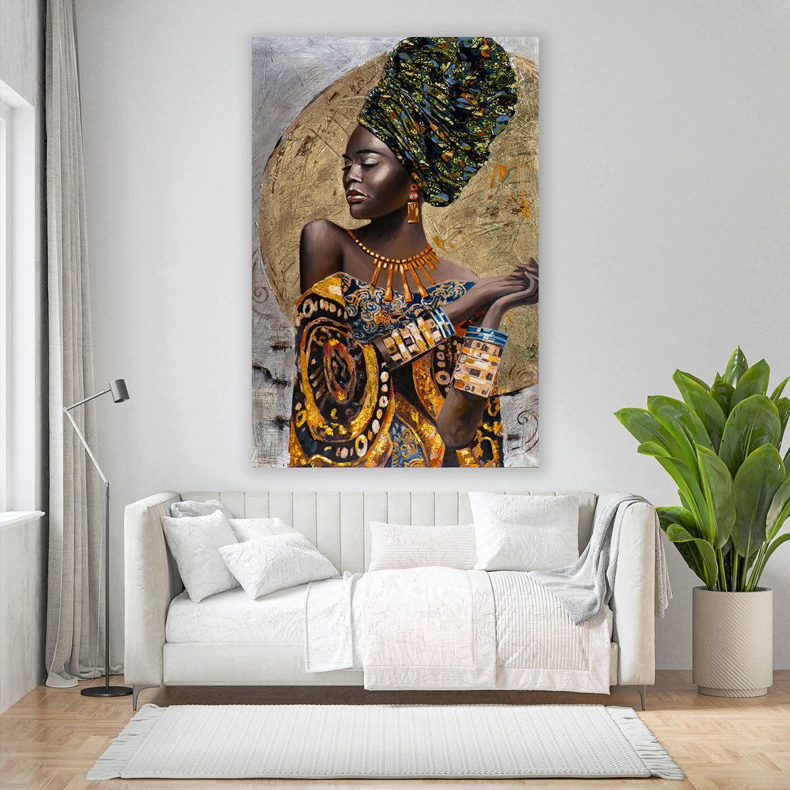 Artedinoi Leinwandbild Afrikanische Frau Colour Style günstig online kaufen