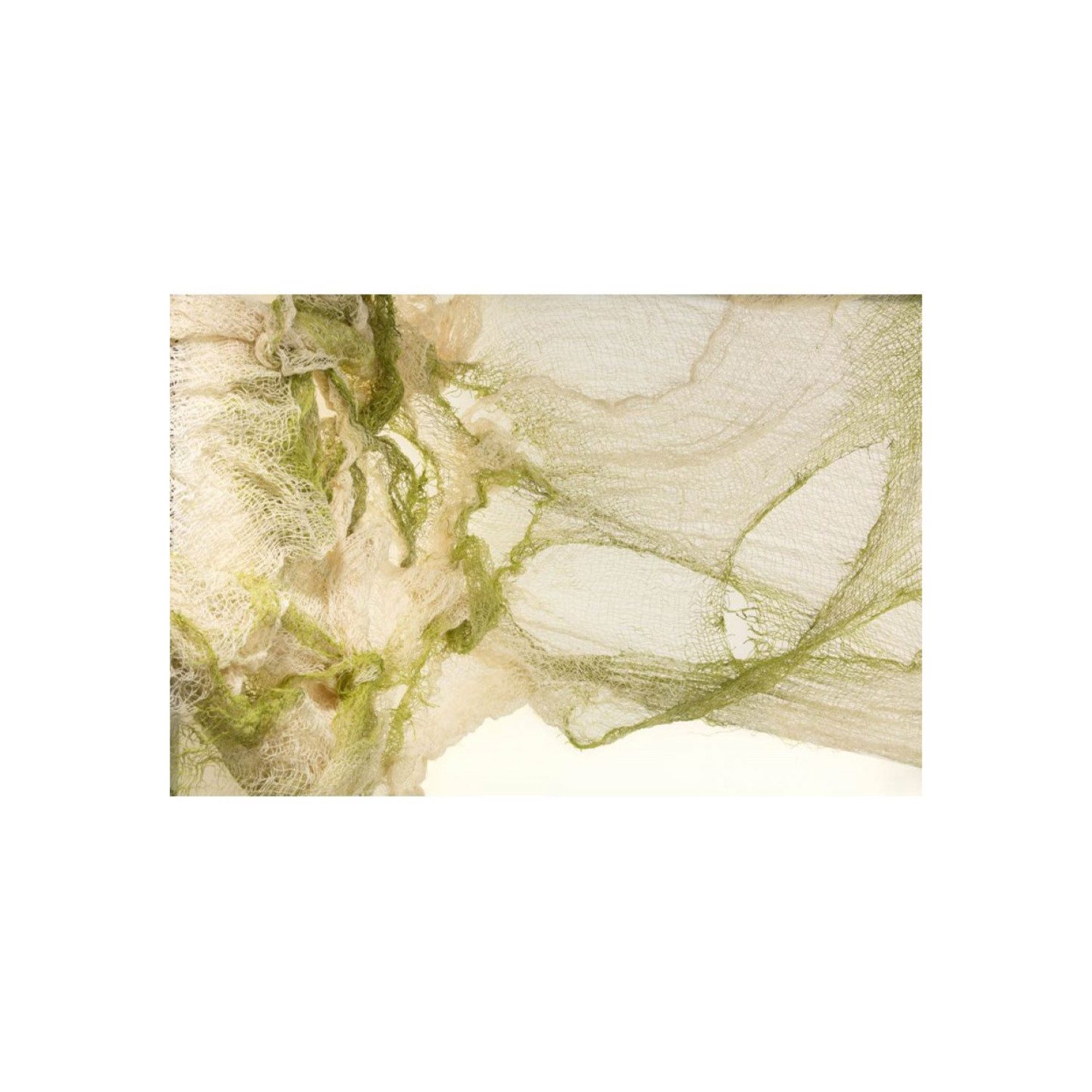Dekoobjekt Dekostoff Lumpenstoff 150 x 60 cm, Beige Moosgrün