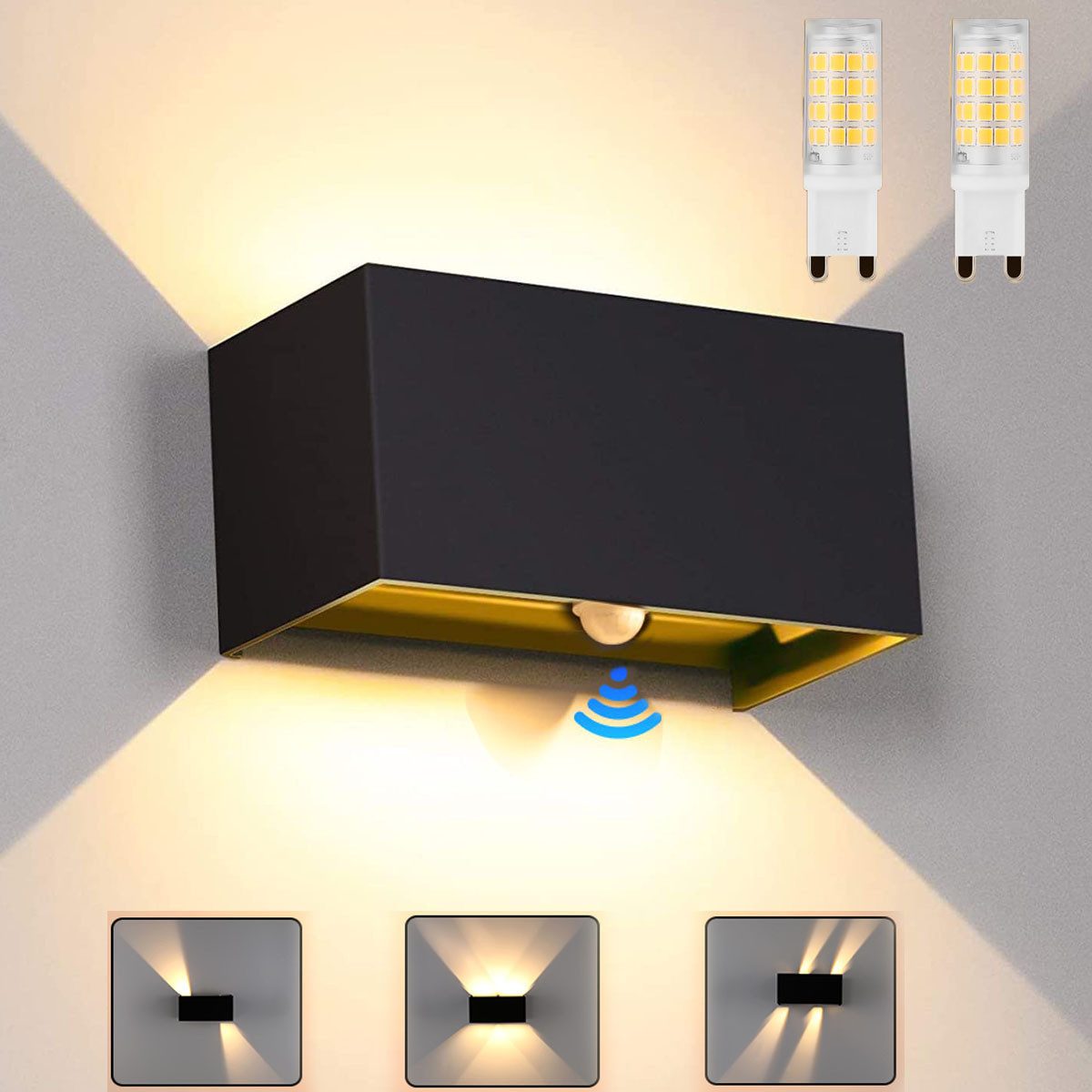 oyajia LED Wandleuchte G9 Würfel Wandlampe, günstig online kaufen