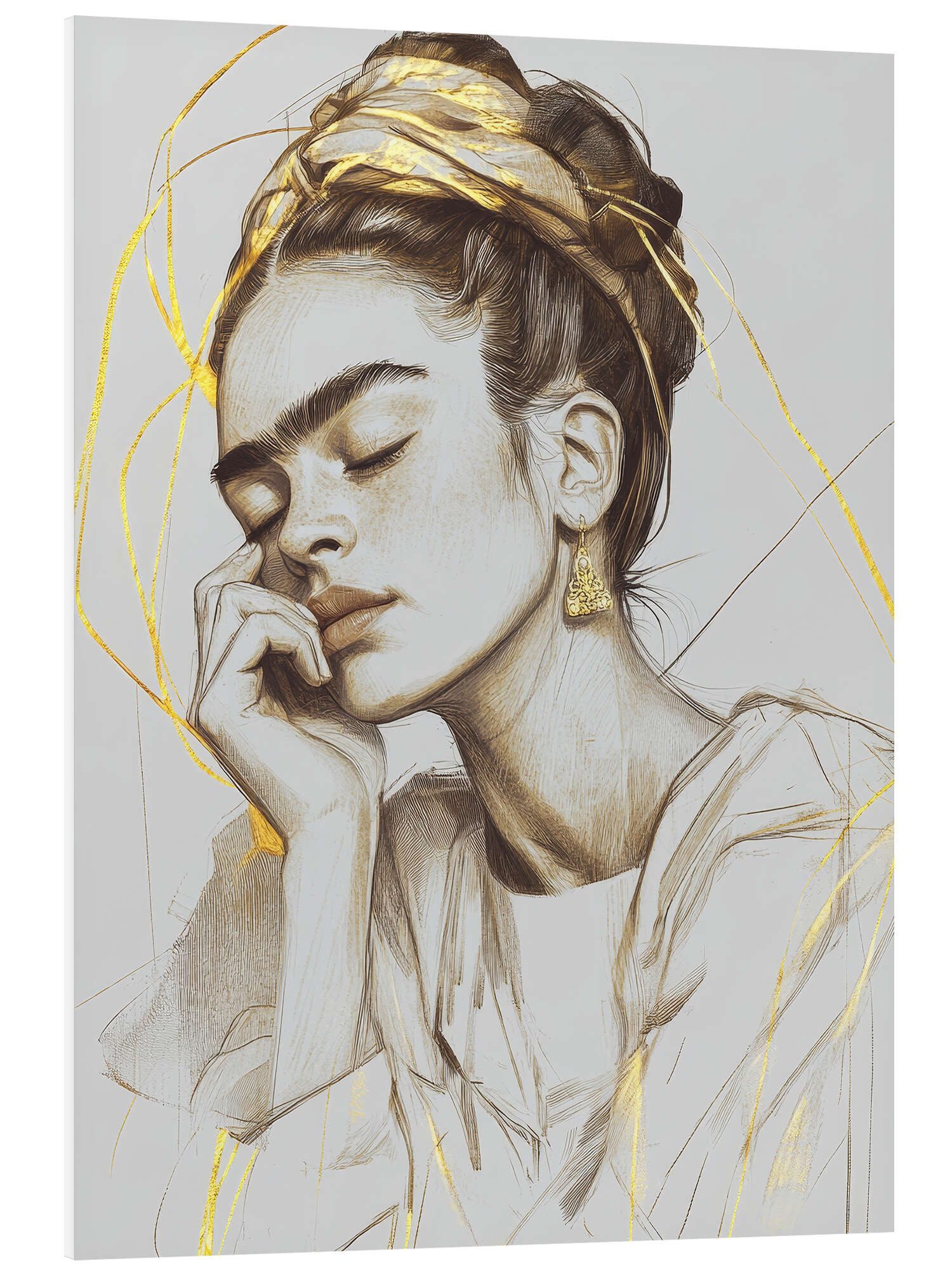Posterlounge Wandbild Frida Kahlo verträumt, DejaReve, erhältlich als Poste günstig online kaufen