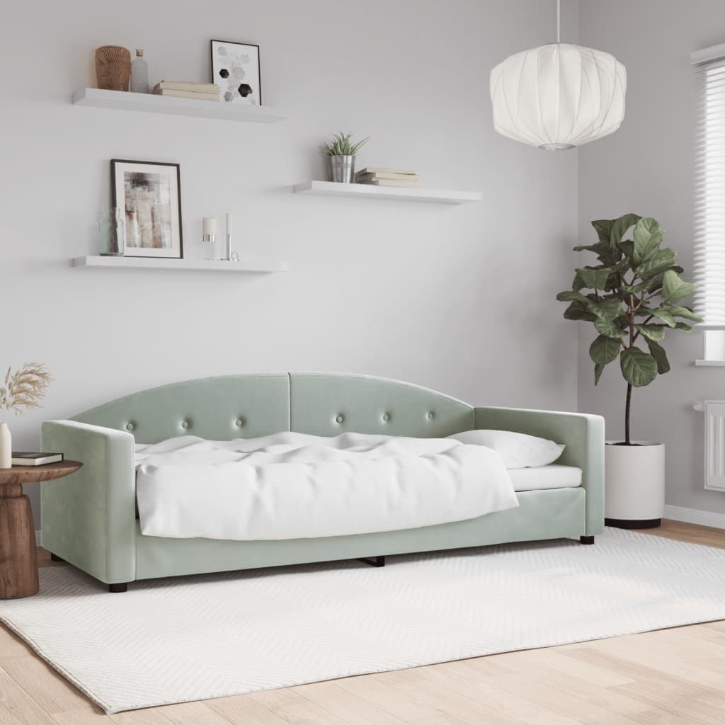 vidaXL Bett, Tagesbett Dunkelgrau 80x200 cm Samt günstig online kaufen