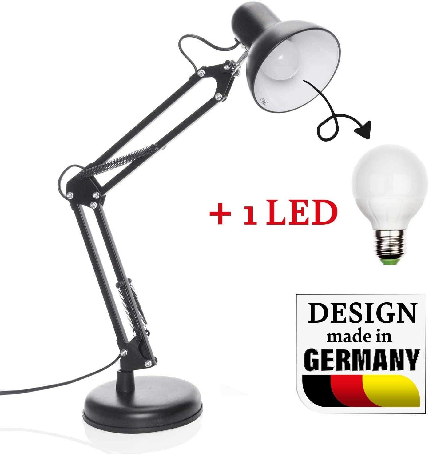 Goods+Gadgets LED Schreibtischlampe Retro Arbeitsplatzlampe Leselampe, günstig online kaufen