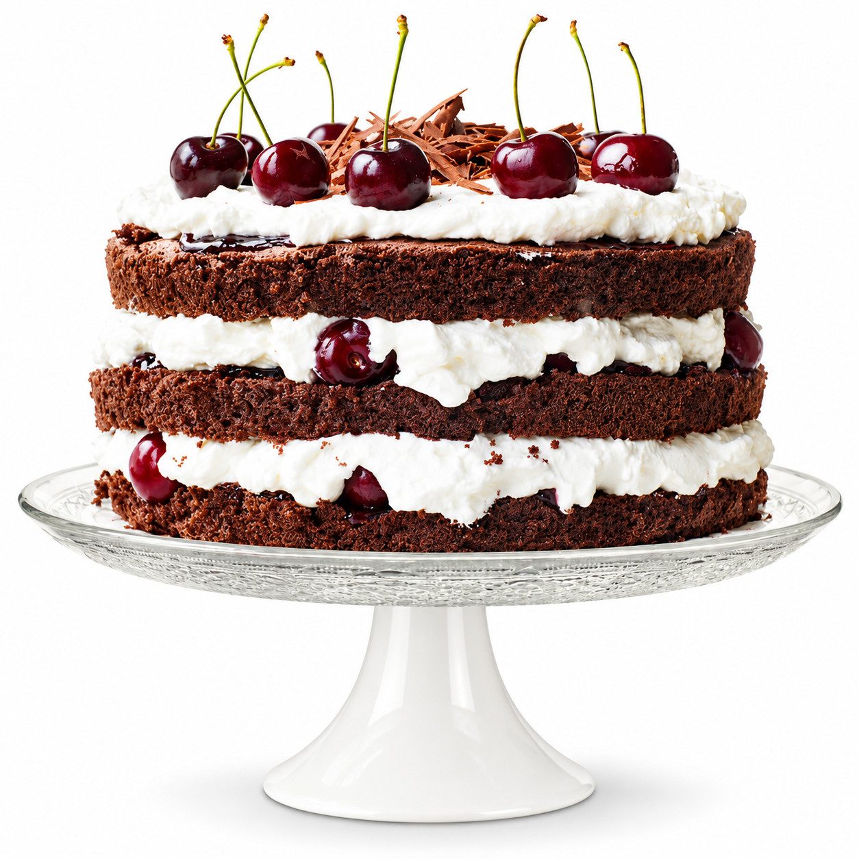 Sendez Kuchenplatte Kuchenplatte mit Relief Ø29cm Tortenplatte Tortenständer Servierplatte, Glas
