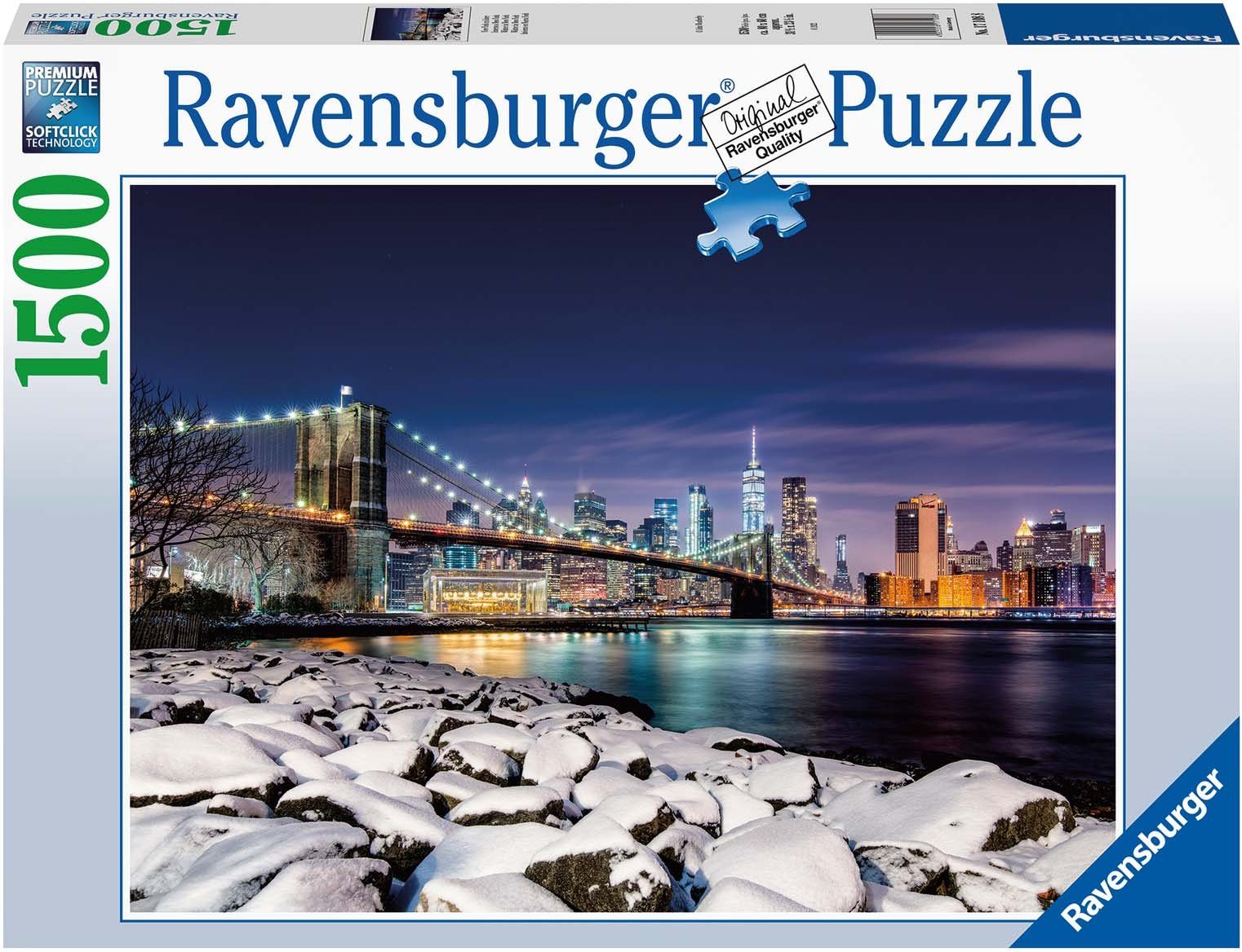 Ravensburger Puzzle Winter in New York, 1500 Puzzleteile, Made in Germany, FSC® - schützt Wald - weltweit