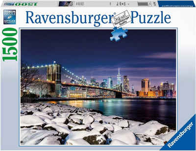 Ravensburger Puzzle Winter in New York, 1500 Puzzleteile, Made in Germany, FSC® - schützt Wald - weltweit