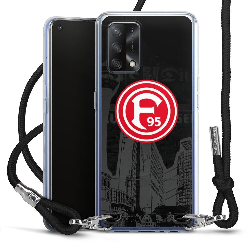 DeinDesign Handyhülle Fortuna Düsseldorf Offizielles Lizenzprodukt Logo Fortuna Logo City, Oppo A74 Handykette Hülle mit Band Case zum Umhängen Cover mit Kette