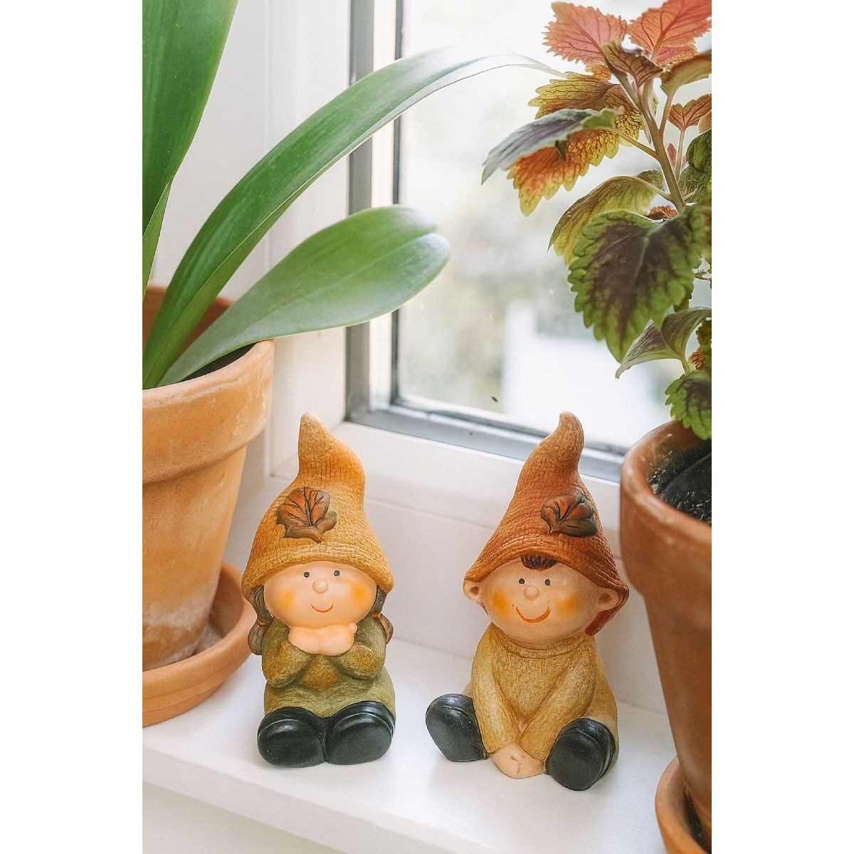 Dragimex Dekofigur Sitzende Herbstkinder aus Terrakotta – 2er Set für herbs günstig online kaufen