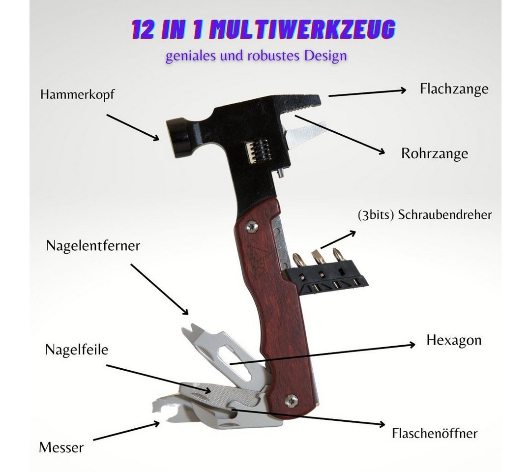 Thumbnail - Behrenland Multitool Behrenland Multitool Hammer, (1 St), Leicht und robust