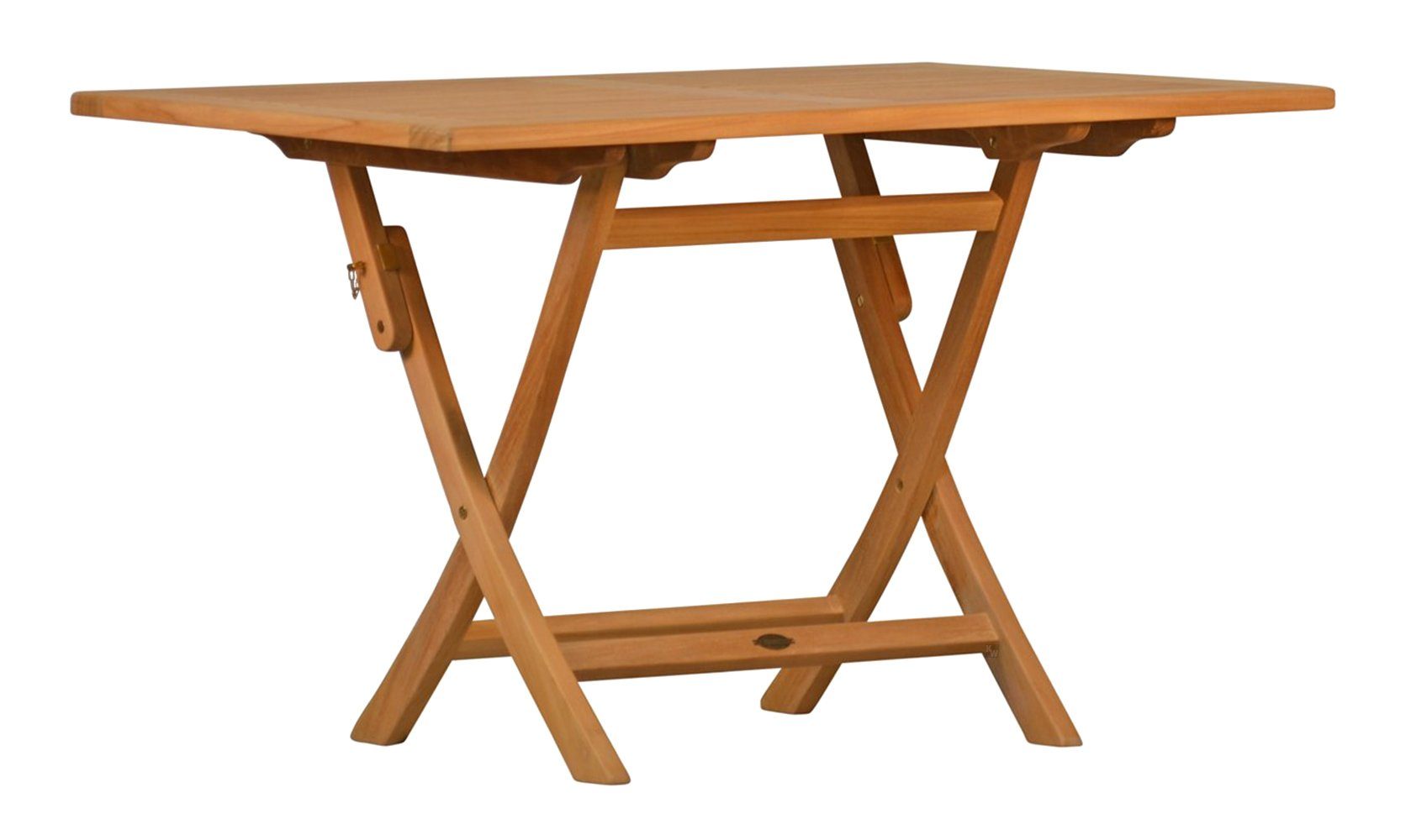 Kai Wiechmann Klapptisch Premium Teak Falttisch als wetterfester Teak Gartentisch, klappbarer und unbehandelter Teakholztisch