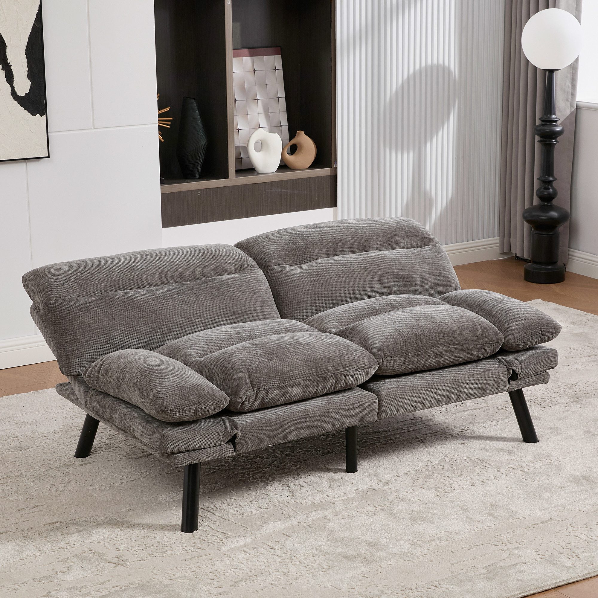 TavilaEcon 2-Sitzer Vielseitiges Sofa mit ergonomischem Design & robuster Konstruktion, 1 Teile, mit verstellbarer Rückenlehne und Armlehnen