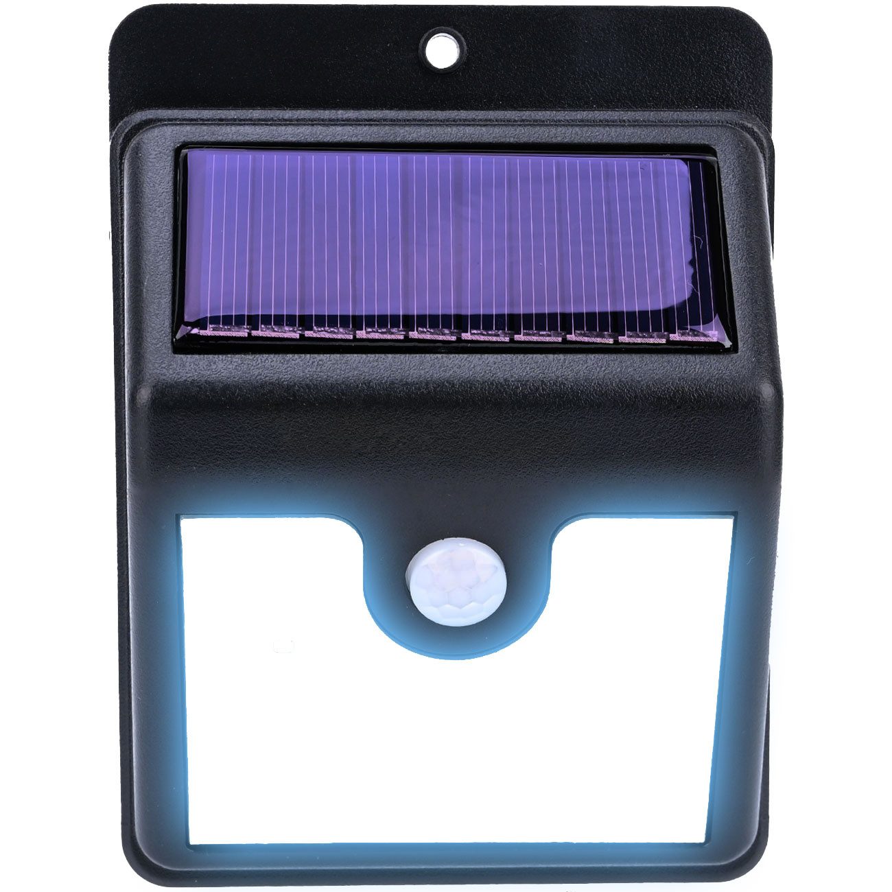 Casativo LED Solarleuchte LED-Solar-Wandstrahler mit Bewegungssensor, IP44 Aussenleuchte, 4 SMD-LEDs mit jeweils 0,2 W, insgesamt 50 Lumen