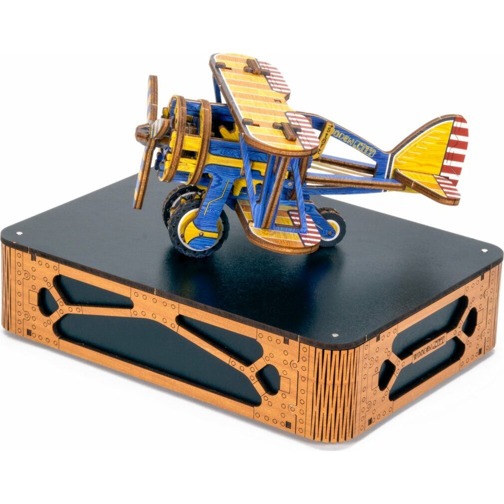 Wooden City Puzzle 3D Puzzle Doppeldecker Limited Edition 65 Teile, Puzzleteile